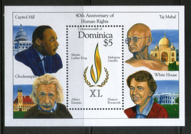 Dominica 1988 Human Rights Mahatma Gandhi Einstein Roosevelt ML King Sc 1135 M/s MNH # 603