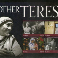 St. Kitts 2011 Mother Teresa of India Nobel Prize Winner Sc 805 Sheetlet MNH # 6056