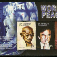 St. Vincent 2005 Mahatma Gandhi of India World Peace Sc 3445 M/s MNH # 6195