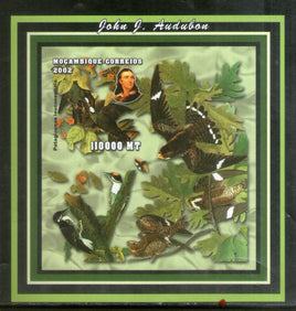 Mozambique 2002 John Audubon Birds Wildlife Animals Sc 1643 Imperf M/s MNH # 6223