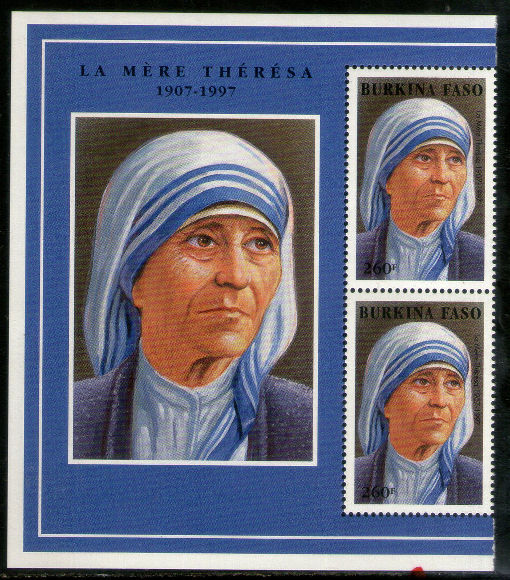 Burkina Faso 1998 Mother Teresa of India Nobel Prize Winner Sc 1096 MNH # 6227