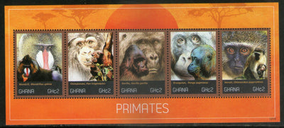 Ghana 2012 Primates Monkey Wildlife Animals Sc 2711 M/s MNH # 6321