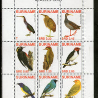 Suriname 2007 Birds Wildlife Animal Fauna Sc 1355 Setenant 9v MNH # 6344