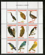 Suriname 2007 Birds Wildlife Animal Fauna Sc 1355 Setenant 9v MNH # 6344
