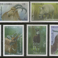 Gambia 2000 African Wildlife Zebra Rhinoceros Deer Animals Fauna Sc 2184-91 MNH # 634