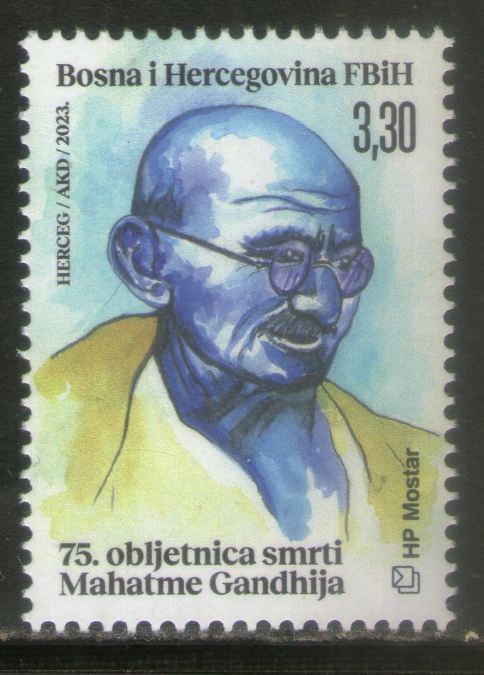 Bosnia & Herzegovina 2023 Mahatma Gandhi of India 75th Death Anniversary 1v MNH # 635A