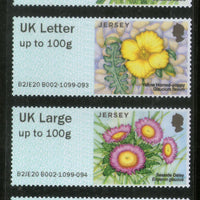 Jersey 2020 Coastal Flowers Post & Go Stamps Flora 6v MNH # 6373