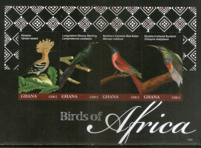 Ghana 2012 Birds of Africa Wildlife Fauna Sc 2702 Sheetlet MNH # 6379