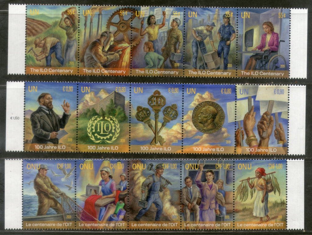 United Nations 2019 International Labor Organization ILO Centenary Painting MNH # 6393