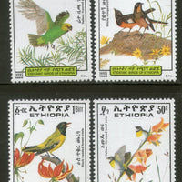 Ethiopia 1989 Parrot Birds Wildlife Animals Sc 1249-52 MNH # 646