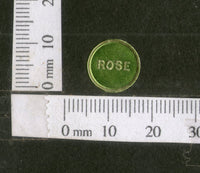 India 1950's Rose French Print Vintage Perfume Label Multi-Colour # 648