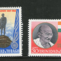 Trinidad & Tobago 1969 Mahatma Gandhi of India Birth Centenary Sc 181-82 MNH # 4397