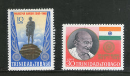 Trinité-et-Tobago 1969 Mahatma Gandhi de l'Inde Centenaire de la naissance Sc 181-82 MNH # 4397
