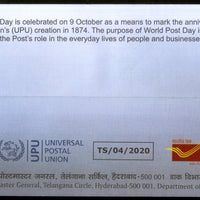 India 2020 A Salute to Postal Corona Warrior World Post Day COVID-19 Health Special Covers # 6549