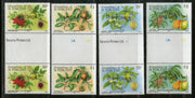 St. Vincent Grenadines 1985 Fruits & Blossoms Flower Tree Plant SPECIMEN Sc 488-91 Gutter Pair MNH # 661