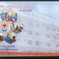 India 2021 Andhra Hospitals Salutes Covid Worriers Health Special Cover # 6626B