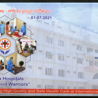 India 2021 Andhra Hospitals Salutes Covid Worriers Health Special Cover # 6626C