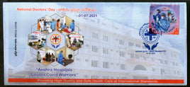 India 2021 Andhra Hospitals Salutes Covid Worriors Health Special Cover # 6626C