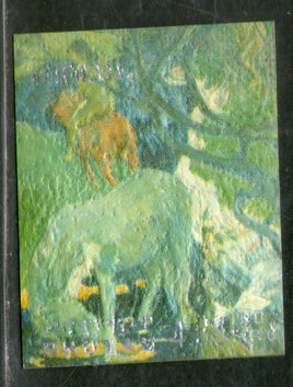 Bhutan 1972 White Horse by Gaugin Sc 144e Gogh Reoir Painting Thick Card MNH 662