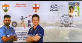 India 2017 England 1st T20 Cricket Match Virat Kohli Eion Morgan Special Cover # 6630