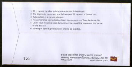 India 2018 World Tuberculosis Day Health Disease End TB Special Cover # 6653 - Phil India Stamps