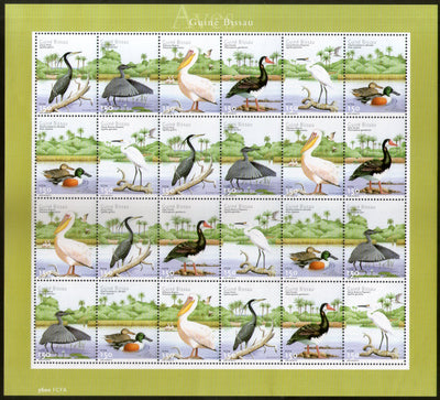 Guinea Bissau 2001 Water Birds Egret Pelican Wildlife 5v Sheetlet MNH # 673SH