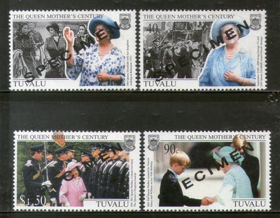 Tuvalu 1999 Queen Mother's Century SPECIMEN Sc 805-8 MNH # 678