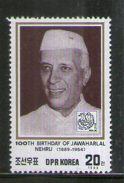 Korea 1988 Jawaharlal Nehru of India Birthday Sc 2797 MNH # 679