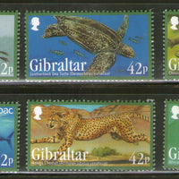 Gibraltar 2013 Cheetah Penguin Turtle Crane Bird Animal Wildlife Sc 14105-10 MNH # 681