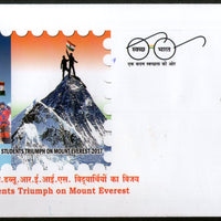India 2018 APSWEIS Students Triumph on Mt. Everest Mountain Flag Sp. Cover # 6848