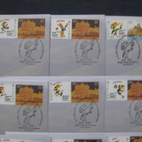 India 2015 10 Diff. Forest Sports Meet Games Mascot My Stamp Special Covers # 6863