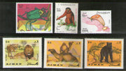 6 Diff. Lion Bear Monkey Zoo Animals Wildlife Stamps MNH # 687