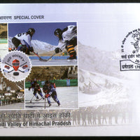 India 2021 Ice Hockey in Spiti Valley of Himanchal Sport Mascot Special Cover # 6963