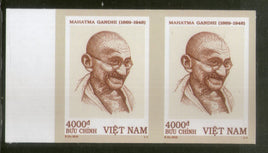 Vietnam 2019 Mahatma Gandhi d'Inde 150e anniversaire de la naissance 1v Imperf Pair MNH