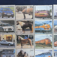 Worldwide 65 Diff. Stamp on Cat Dog Elephant Car Trains Butterflies Horse Cancelled # 7089