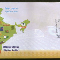 India 2015 Digital India Map UTTERPEX Special Cover # 7117