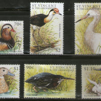 St. Vincent 1997 Water Birds Wildlife Fauna Sc 2423-28 MNH # 712