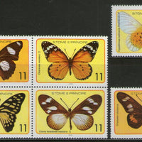 St. Thomas & Prince Islands 1979 Butterfly Moth Insect Sc 501-6 MNH # 717