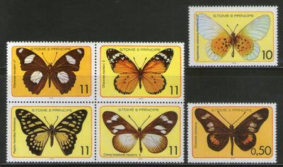 St. Thomas & Prince Islands 1979 Butterfly Moth Insect Sc 501-6 MNH # 717