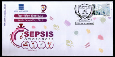 India 2018 World Sepsis Day Disease Health Medical Special Cover # 7229