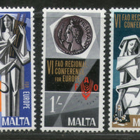 Malta 1968 FAO Agriculture Seeds Medal Emblem Sc 394-96 MNH # 723