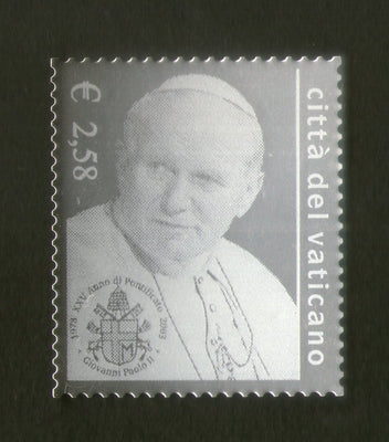 Vatican City 2003 Pope John Paul II Odd Shape Exotic Silver Stamp MNH # 730