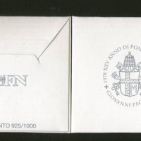 Vatican City 2003 Pope John Paul II Odd Shape Exotic Silver Stamp MNH # 730