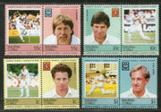 Tuvalu - Nukufetau 1985 Famous Cricket Player Sport 8v MNH # 739