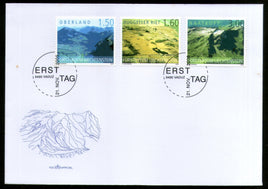 Liechtenstein 2005 Aerial Views Landscape Mountain Environment Sc 1331-33 FDC # 7511