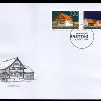 Liechtenstein 2004 Building Preservation Architecture Houses Sc 1295-96 FDC # 7514