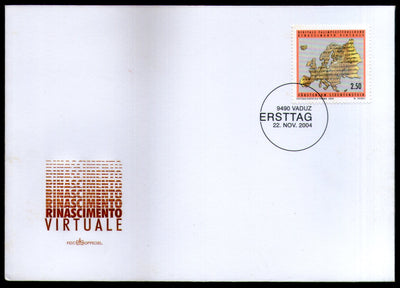 Liechtenstein 2004 Digital Palimpsest Research Map Sc 1301 FDC # 7515