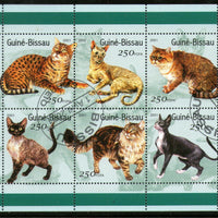 Guinea Bissau 2001 Breeds of Cats Pet Animal M/s Sheetlet Cancelled # 7522
