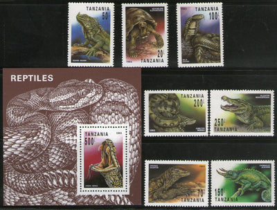Tanzania 1993 Reptiles Snakes 7v+M/S Complete Set MNH # 7529