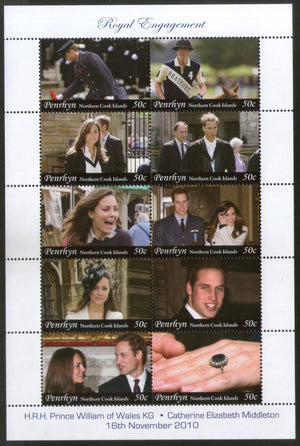 Penrhyn 2011 Prince William & Kate Middleton Royal Wedding Sc 478 MNH # 7541